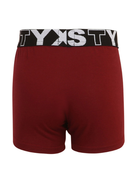 Styx Detské boxerky Styx športová guma burgundy