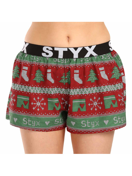 Styx Dámske trenky Styx art športová guma Vianoce pletené