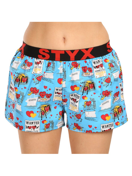 Styx Dámske šortky Styx umelecká športová guma Valentínske páry