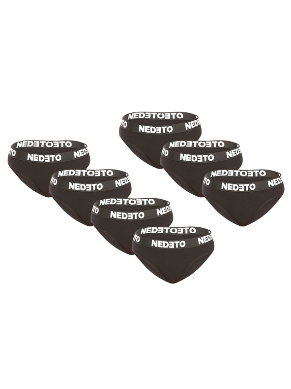Nedeto Súprava siedmich dámskych nohavičiek Nedeto black