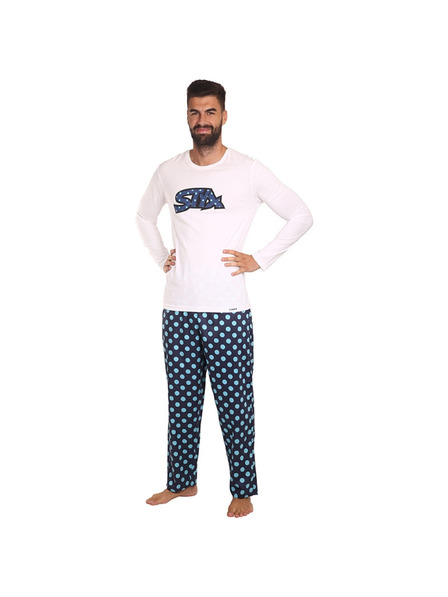 Styx Pánske pyžamo Styx Polka Dot