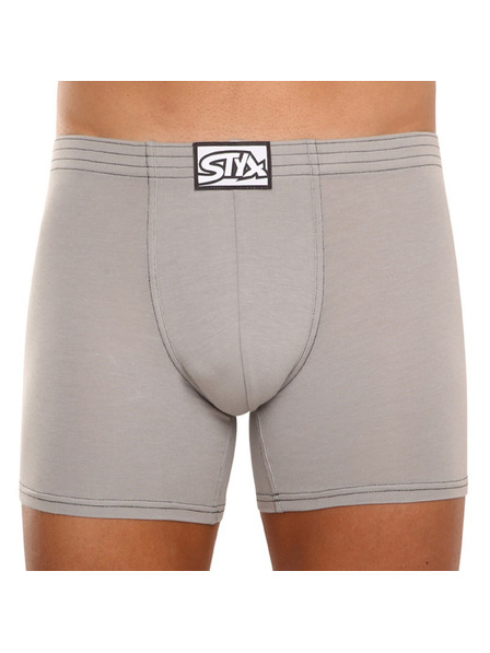 Styx Styx dlhé klasické pánske boxerky svetlosivé