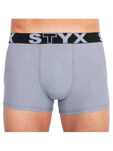Styx Pánske boxerky Styx športová guma svetlo sivé