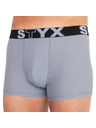 Styx Pánske boxerky Styx športová guma svetlo sivé