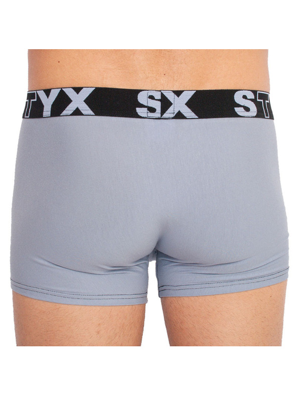Styx Pánske boxerky Styx športová guma svetlo sivé