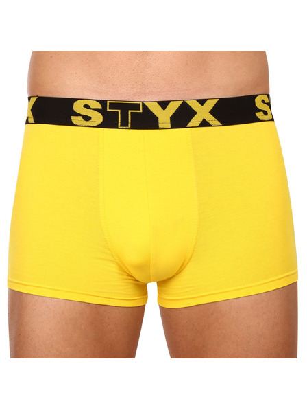 Styx Pánske boxerky Styx športová guma žlté