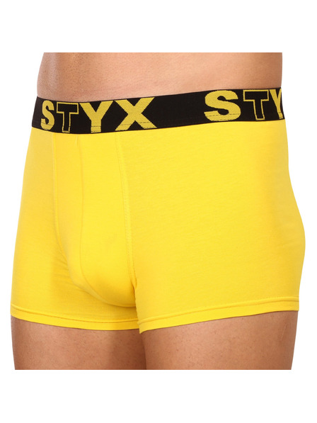 Styx Pánske boxerky Styx športová guma žlté