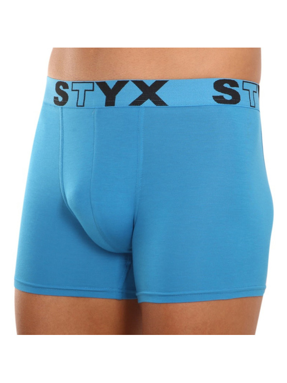 Styx Pánske boxerky Styx long športová guma svetlo modré