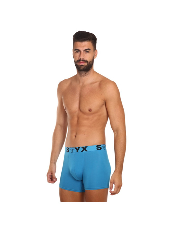Styx Pánske boxerky Styx long športová guma svetlo modré