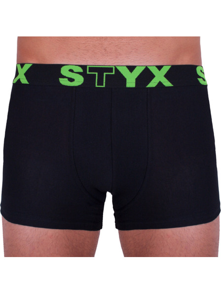 Styx Pánske boxerky Styx športová guma nadrozmer čierne