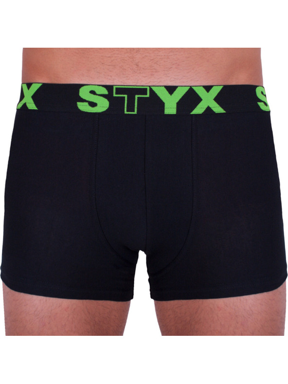 Styx Pánske boxerky Styx športová guma nadrozmer čierne