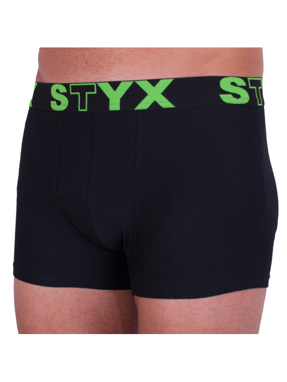 Styx Pánske boxerky Styx športová guma nadrozmer čierne