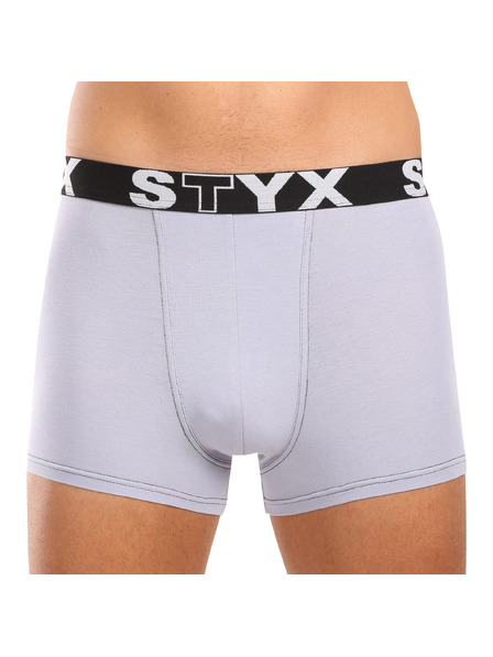 Styx Sada troch - pánske boxerky Styx športové elastické sivé