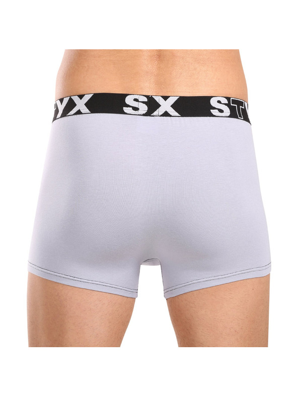 Styx Sada troch - pánske boxerky Styx športové elastické sivé