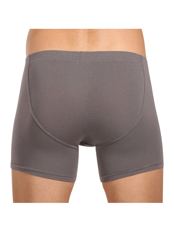 Styx Pánske boxerky Styx long klasická guma tmavo sivé