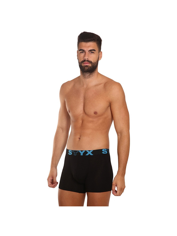 Styx Pánske boxerky Styx long športová guma čierne
