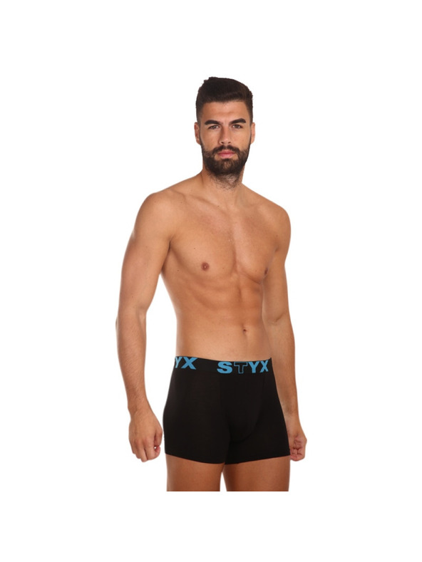 Styx Pánske boxerky Styx long športová guma čierne