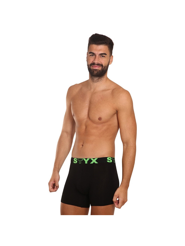 Styx Pánske boxerky Styx long športová guma čierne