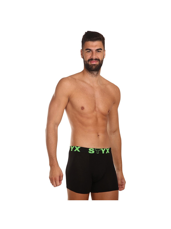 Styx Pánske boxerky Styx long športová guma čierne