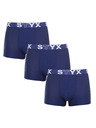Styx Sada troch - pánske boxerky Styx športová guma tmavo modré