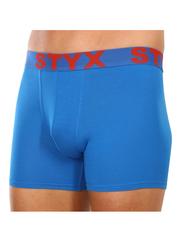 Styx Pánske boxerky Styx long športová guma modré