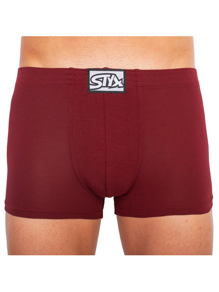 Styx Pánske boxerky Styx klasická guma burgundské