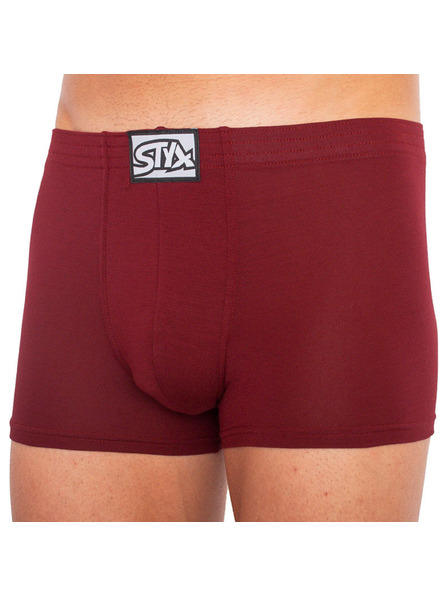 Styx Pánske boxerky Styx klasická guma burgundské