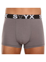 Styx Pánske boxerky Styx športová guma tmavo sivé