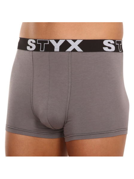 Styx Pánske boxerky Styx športová guma tmavo sivé