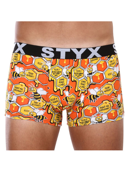 Styx Pánske boxerky Styx art športová guma včielky
