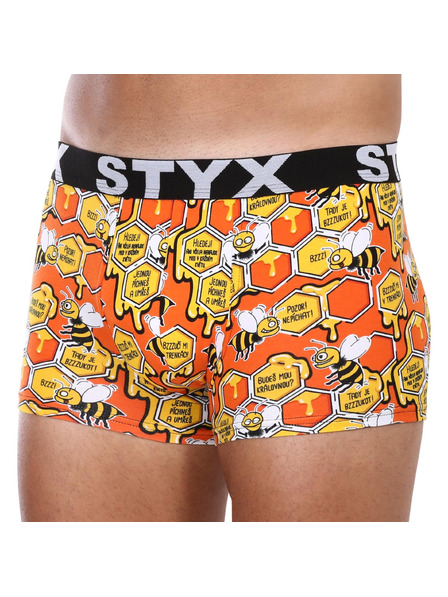 Styx Pánske boxerky Styx art športová guma včielky