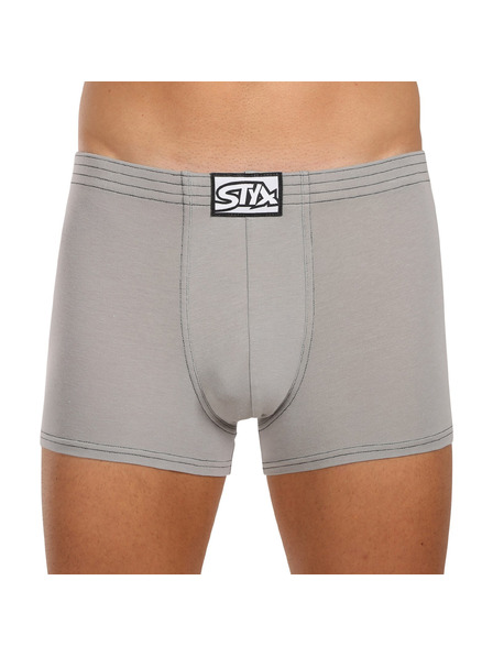 Styx Pánske boxerky Styx klasická guma svetlo sivé