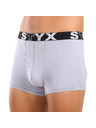 Styx Pánske boxerky Styx športová guma svetlo sivé