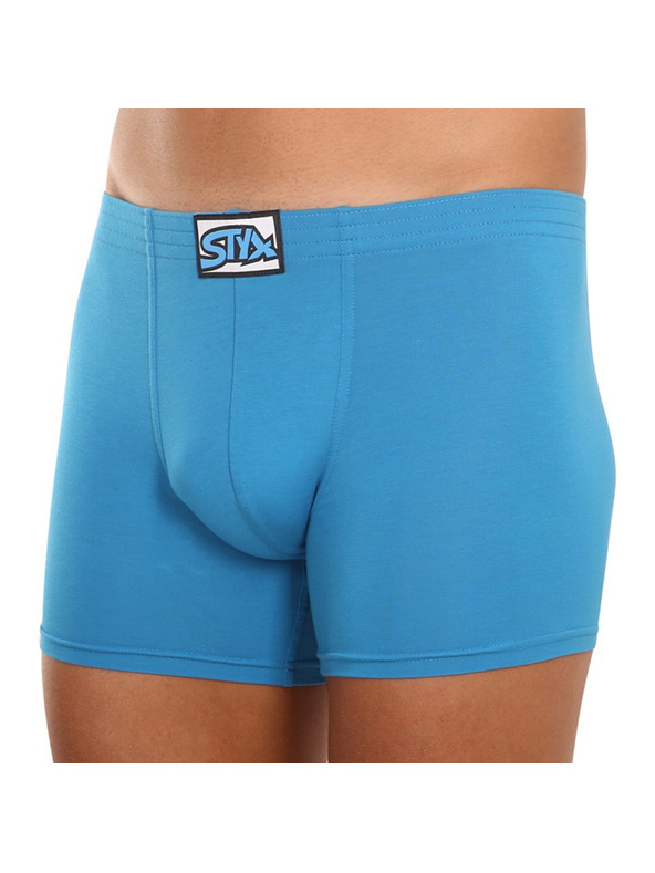 Styx Pánske boxerky Styx long klasická guma modré