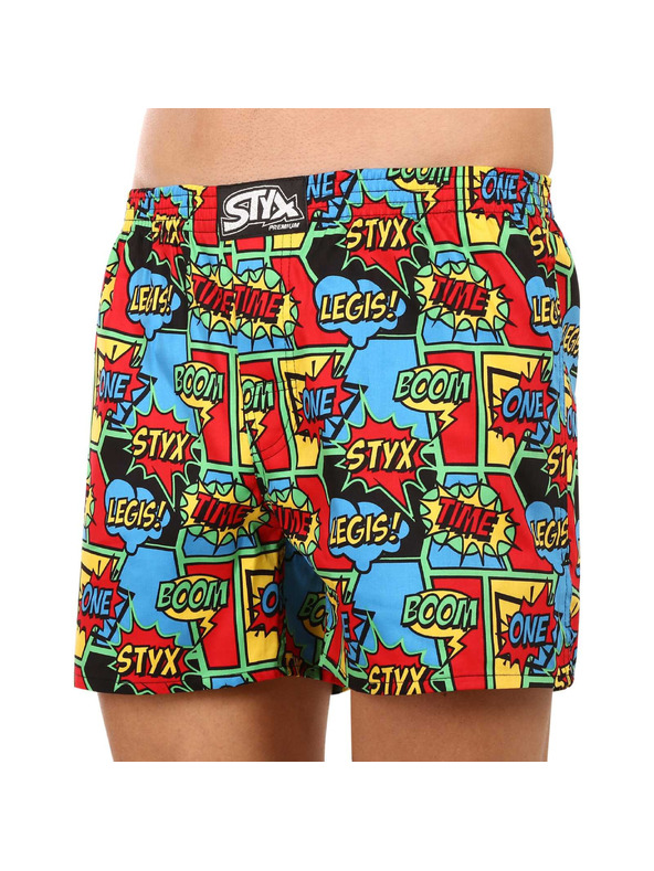 Styx Pánske trenky Styx premium art klasická guma boom