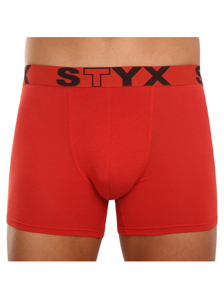 Styx Pánske boxerky Styx long športová guma červené