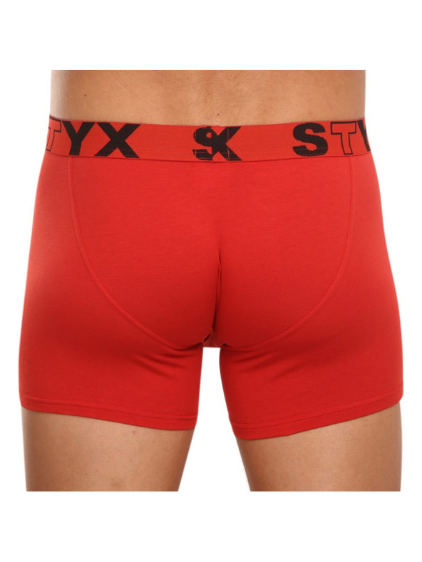 Styx Pánske boxerky Styx long športová guma červené