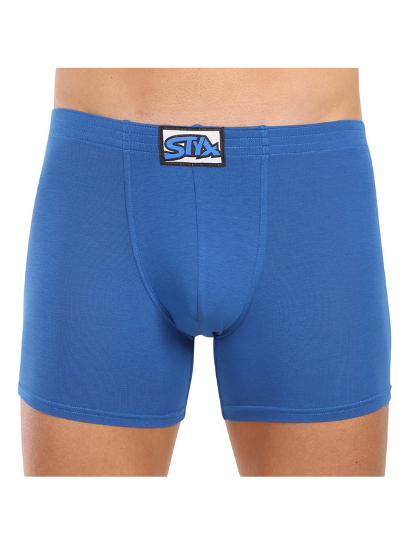 Styx Pánske boxerky Styx long klasická guma modré
