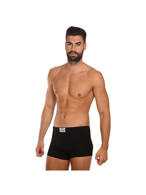 Styx Pánske boxerky Styx klasická guma čierne