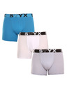 Styx Sada troch kusov - pánske boxerky Styx dlhé športové elastické pestrofarebné