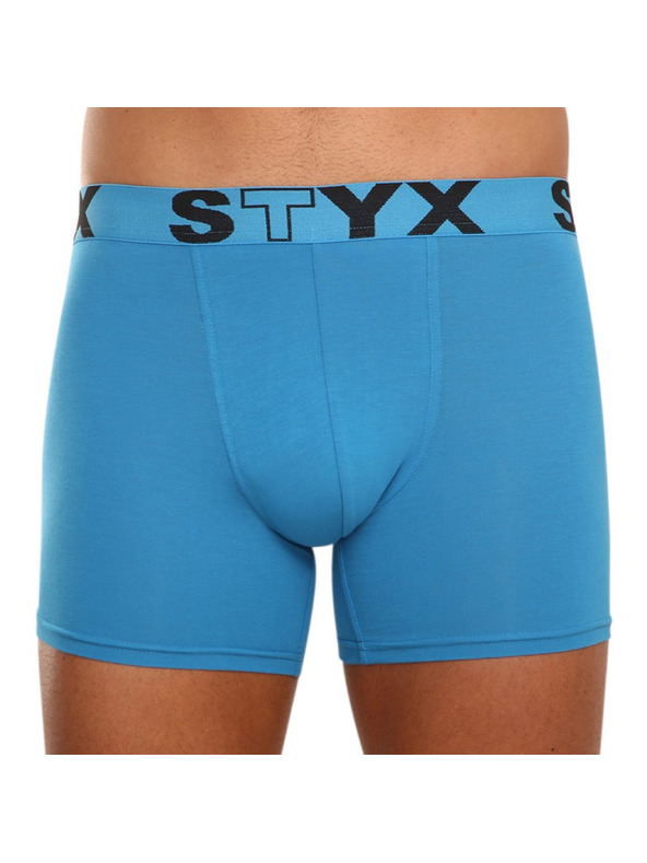 Styx Sada troch kusov - pánske boxerky Styx dlhé športové elastické pestrofarebné