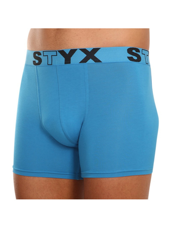 Styx Sada troch kusov - pánske boxerky Styx dlhé športové elastické pestrofarebné