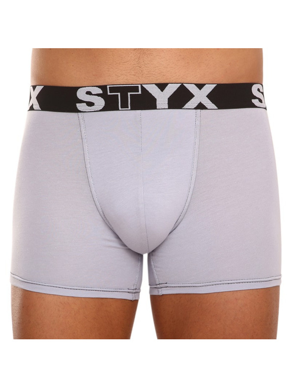 Styx Sada troch kusov - pánske boxerky Styx dlhé športové elastické pestrofarebné