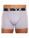 Styx Sada troch kusov - pánske boxerky Styx dlhé športové elastické pestrofarebné