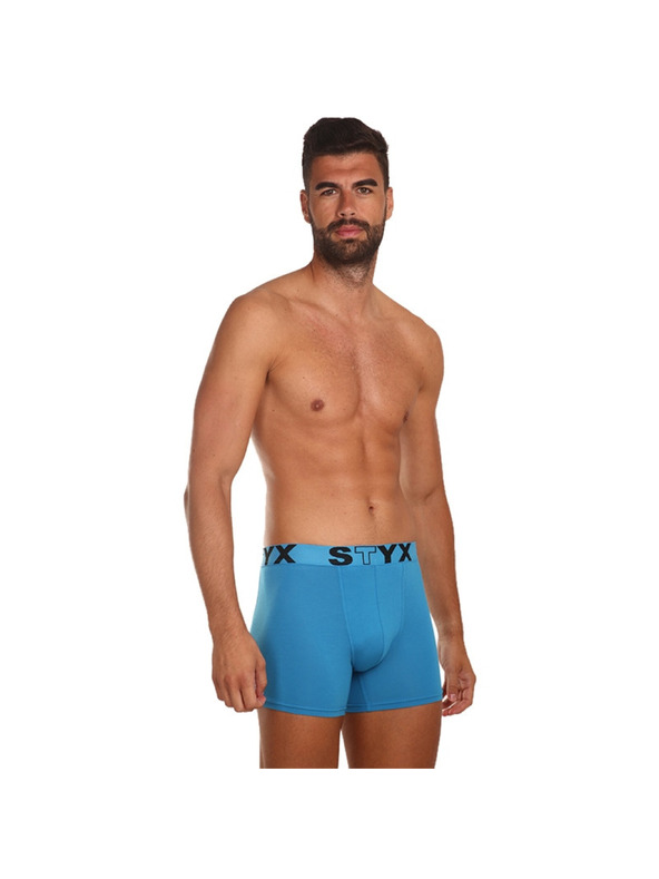 Styx Sada troch kusov - pánske boxerky Styx dlhé športové elastické pestrofarebné
