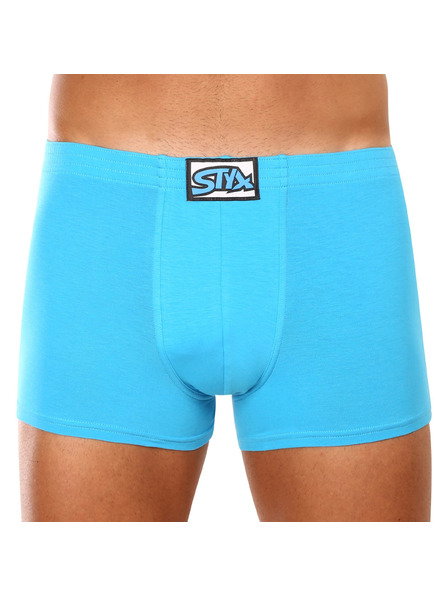 Styx Pánske boxerky Styx klasická guma svetlo modré
