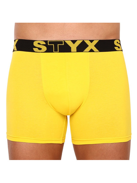 Styx Pánske boxerky Styx long športová guma žlté