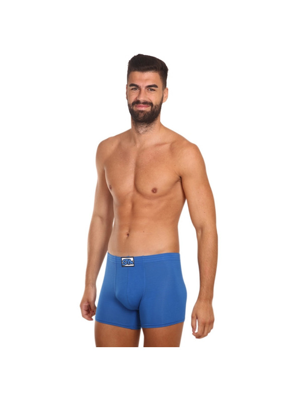 Styx Pánske boxerky Styx long klasická guma modré