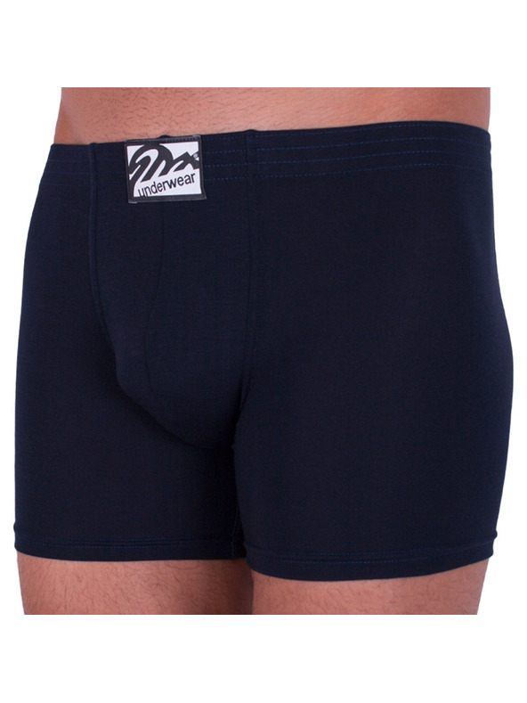 Styx Pánske boxerky Styx long klasická guma tmavo modré