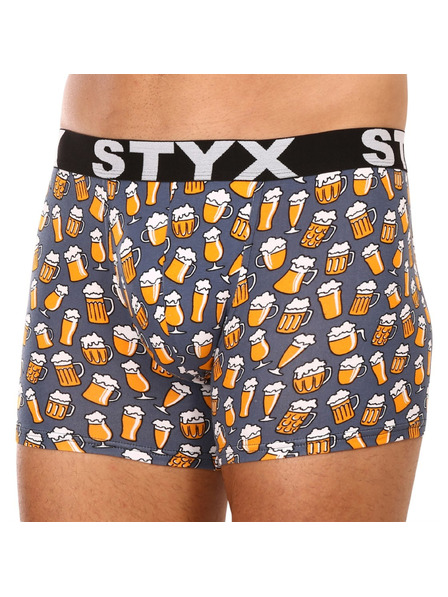 Styx Pánske boxerky Styx long art športová guma pivo